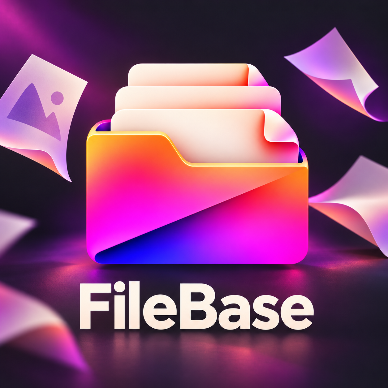 Logo with wordmark, square